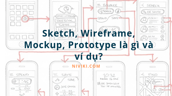 Sketch, Wireframe, Mockup, Prototype là gì và ví dụ?